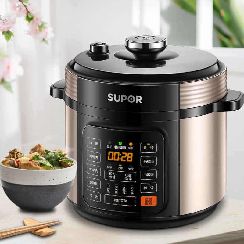 SUPOR Electric Pressure Cooker Smart Touch Incense Energy Saving Cooker a Key - Shaners Merchandise