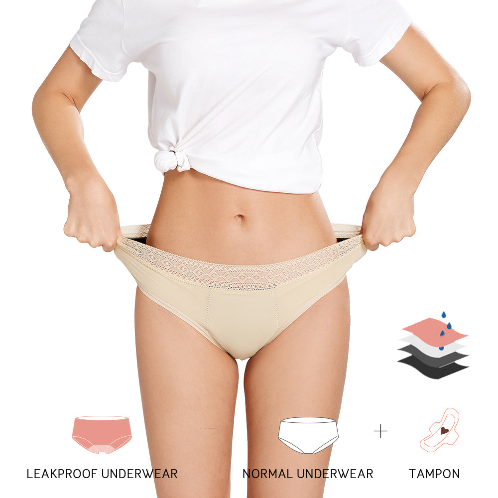 LYNMISS 4 Layers Leak Proof Menstrual Plus Size Underwear for Women Period - Shaners Merchandise