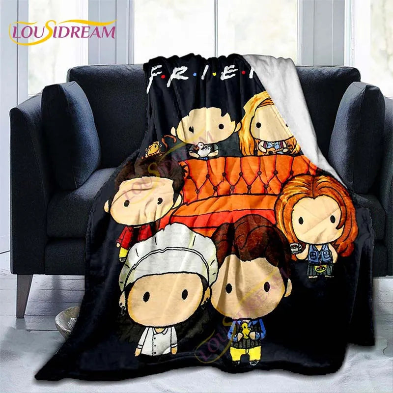 Friends Blanket Quilt TV Show Flannel Blankets Throw Blankets for Sofa Couch - Shaners Merchandise