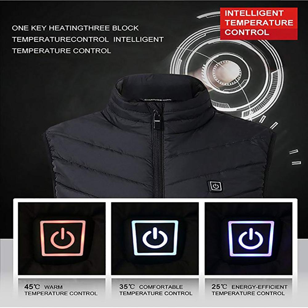 Electric Heated Vest Men Women Heating Waistcoat Thermal Warm Clothing Usb - Shaners Merchandise