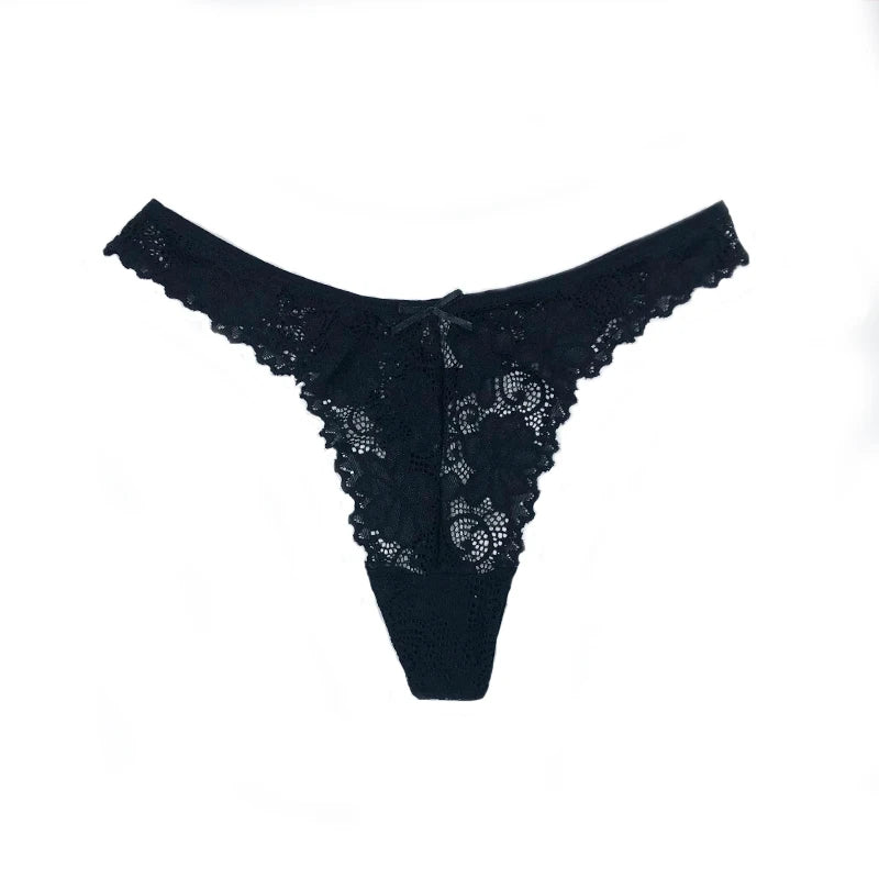 Lace Thong Women Lace Low Waist Panties Sexy Transparent Underwear Ladies - Shaners Merchandise