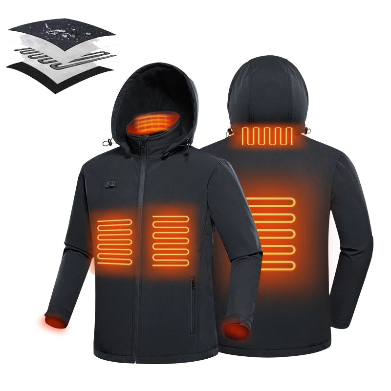 Heated Tech Jacket Heated Wholesale Winter Windbreaker Waterproof - Shaners Merchandise