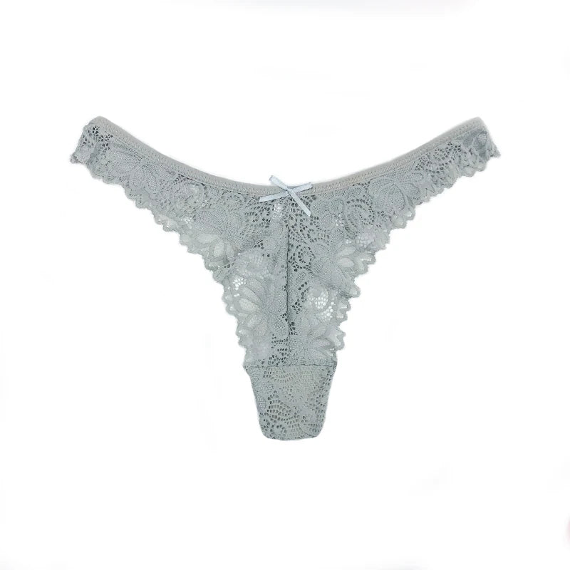 Lace Thong Women Lace Low Waist Panties Sexy Transparent Underwear Ladies - Shaners Merchandise