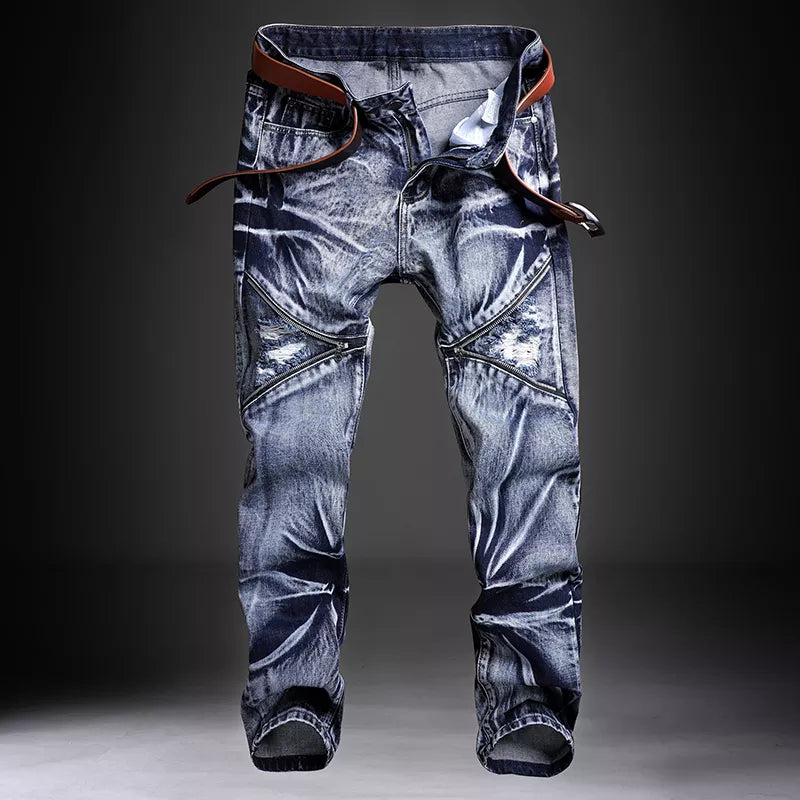 Jeans Men Male Jean Homme Mens Men'S Classic Fashions Pants Denim Biker Pant - Shaners Merchandise