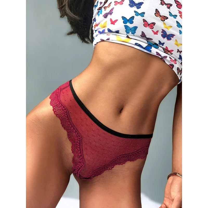Sexy Lace Thong Women Lace Low Waist Panties Sexy Transparent Underwear Ladies - Shaners Merchandise