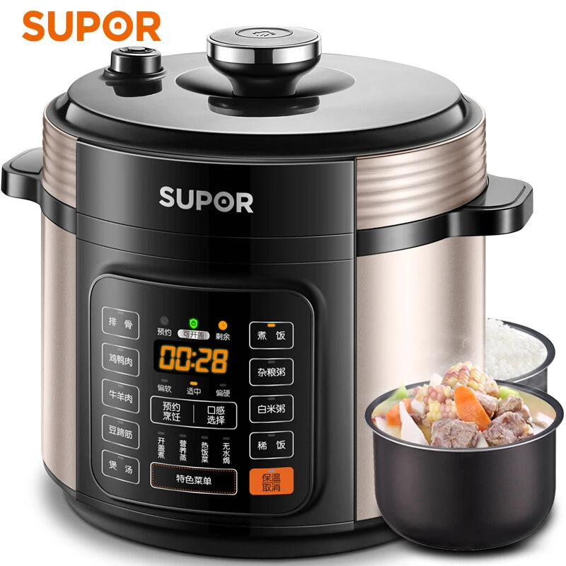 SUPOR Electric Pressure Cooker Smart Touch Incense Energy Saving Cooker a Key - Shaners Merchandise